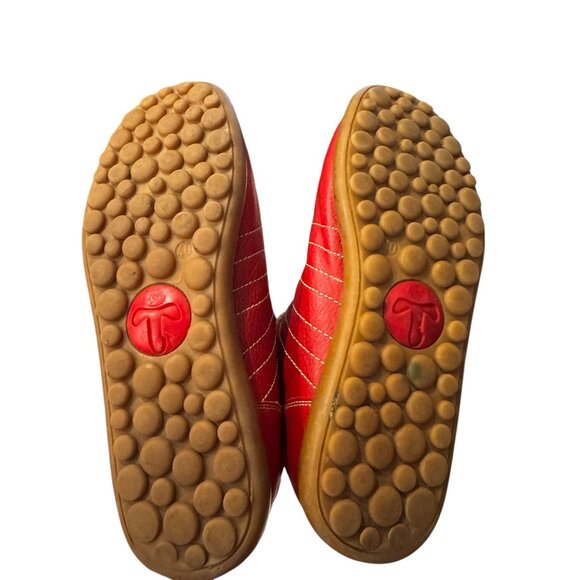 Beta Red Leather High-Top Sneakers Size 40 US Women's 9 Casual Comfort Shoes - Picture 6 of 9